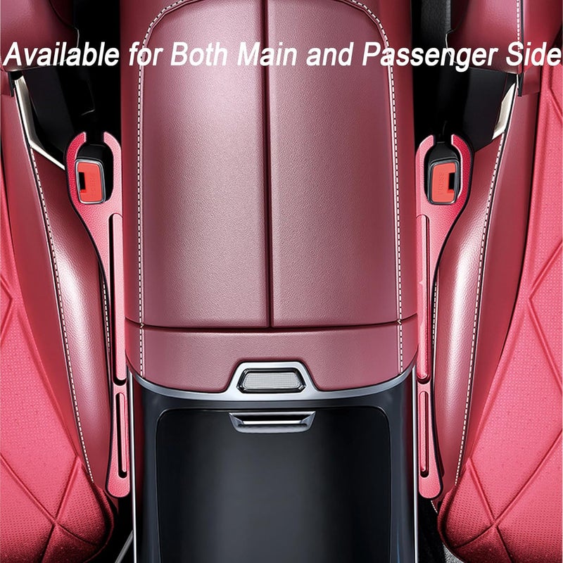 LevChall 2PCS Car Seat Gap Filler，Gap Stopper Fill Gap Between Seat and Console，Built-in Recessed Storage Organizer，Universal for Most Cars Trucks SUVs to Stop Things from Dropping（Red） - Image 4